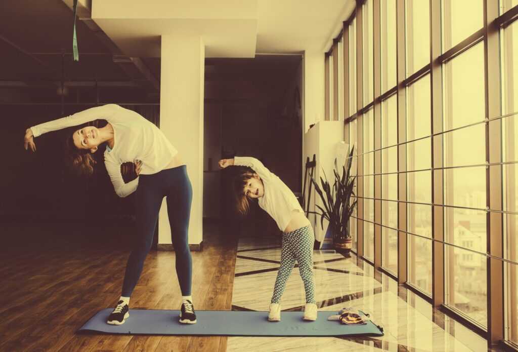 exercise practiced in a steamy room